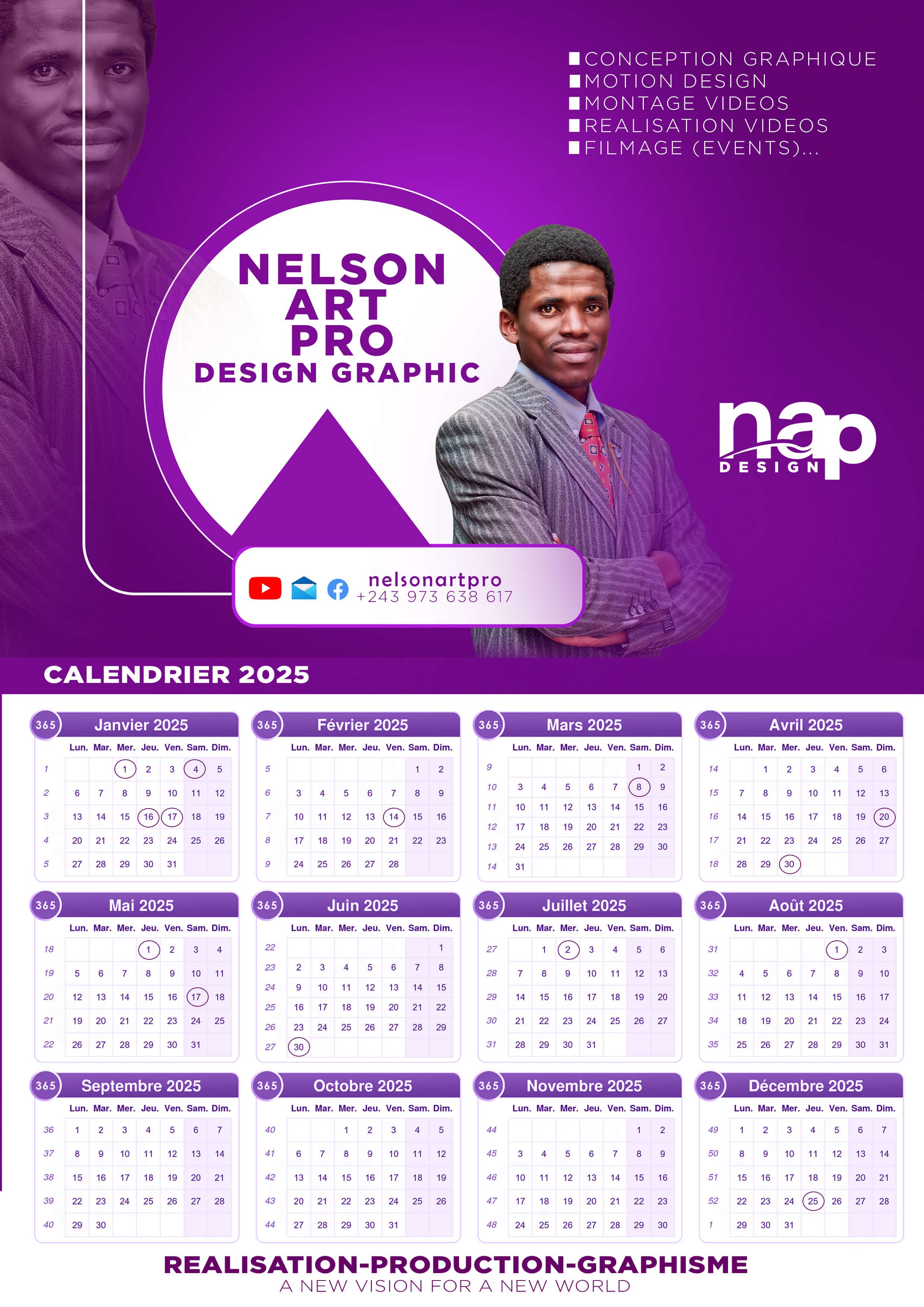 Calendrier NAP 2025